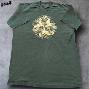Vtg Keltic Designs Horses Knots Braiding 90s tshirt Fits XL